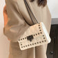 Studded PU Leather Crossbody Bag